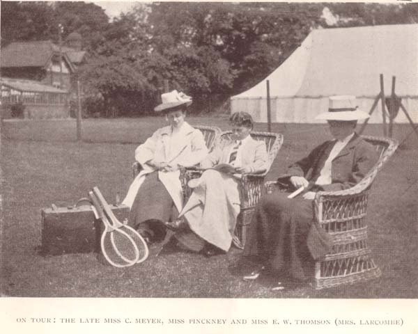 ON TOUR: THE LATE MISS C. MEYER, MISS PINCKNEY AND MISS E.W. THOMPSON (MRS. LARCOMBE)